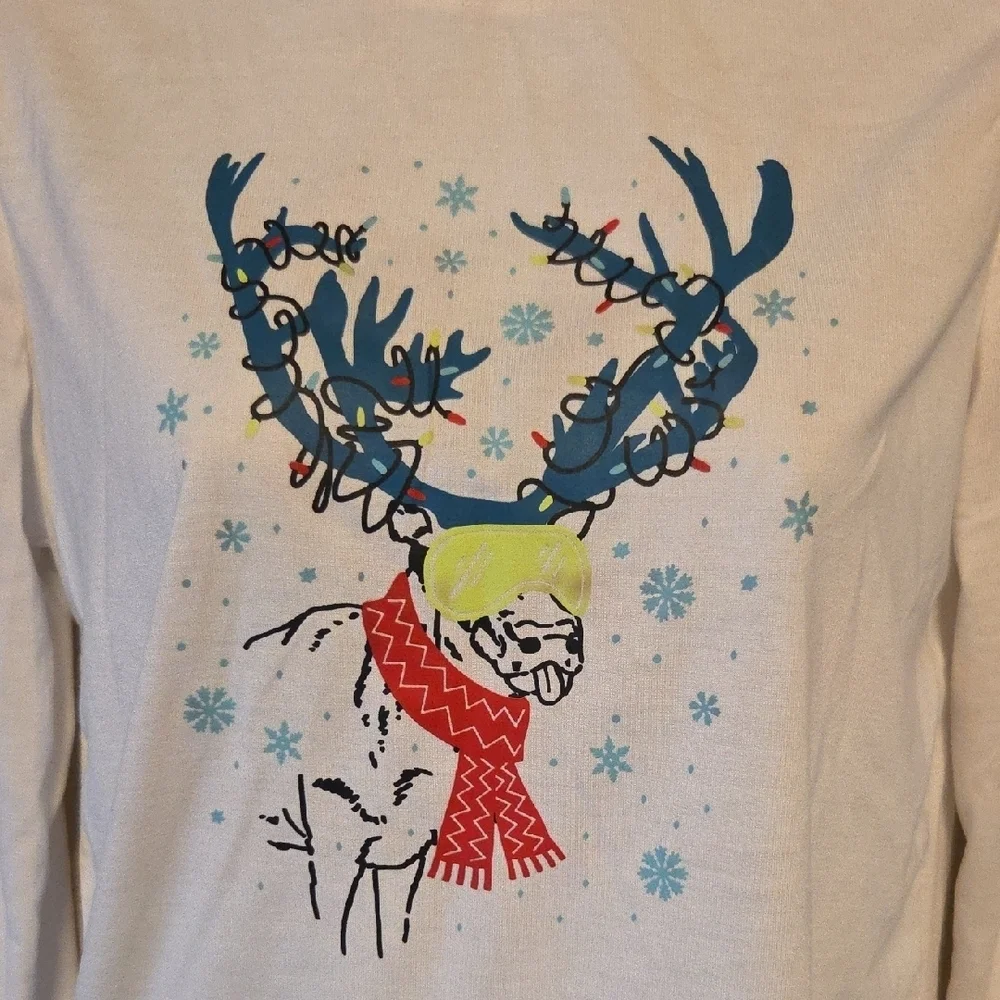 Cat & Jack Reindeer Pajama Set - White and Red Plaid